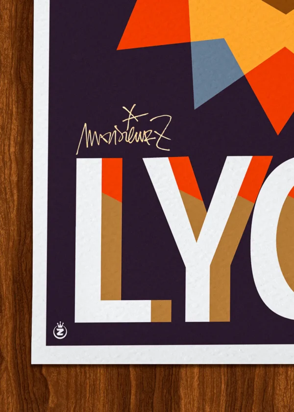 Signature-351 Affiche Lyon Signée Monsieur Z, Tirage d'art,