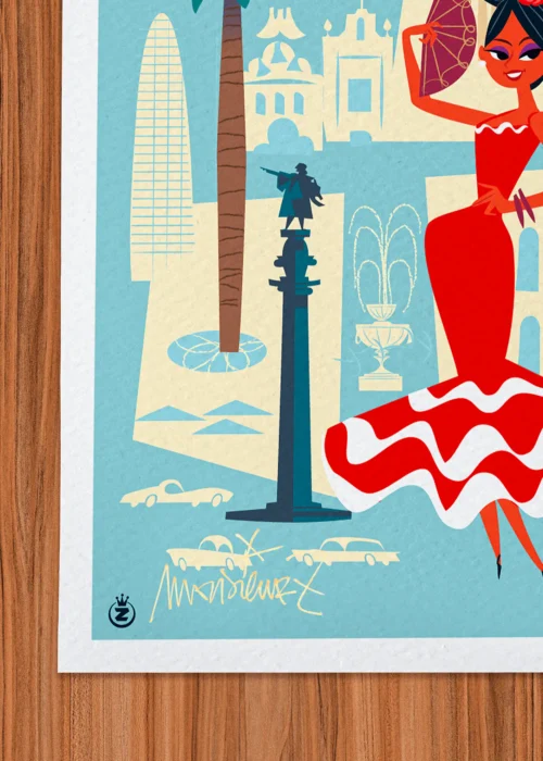 Affiche Espagne Signée Monsieur Z, Tirage d'art,