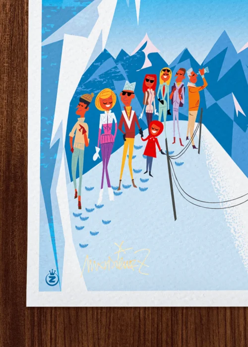 Affiche montagne Signée Monsieur Z, Tirage d'art,