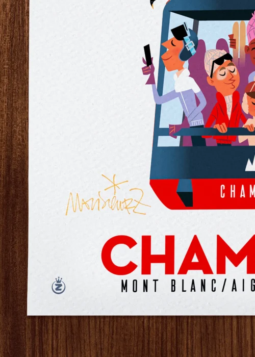 Affiche montagne Signée Monsieur Z, Tirage d'art,