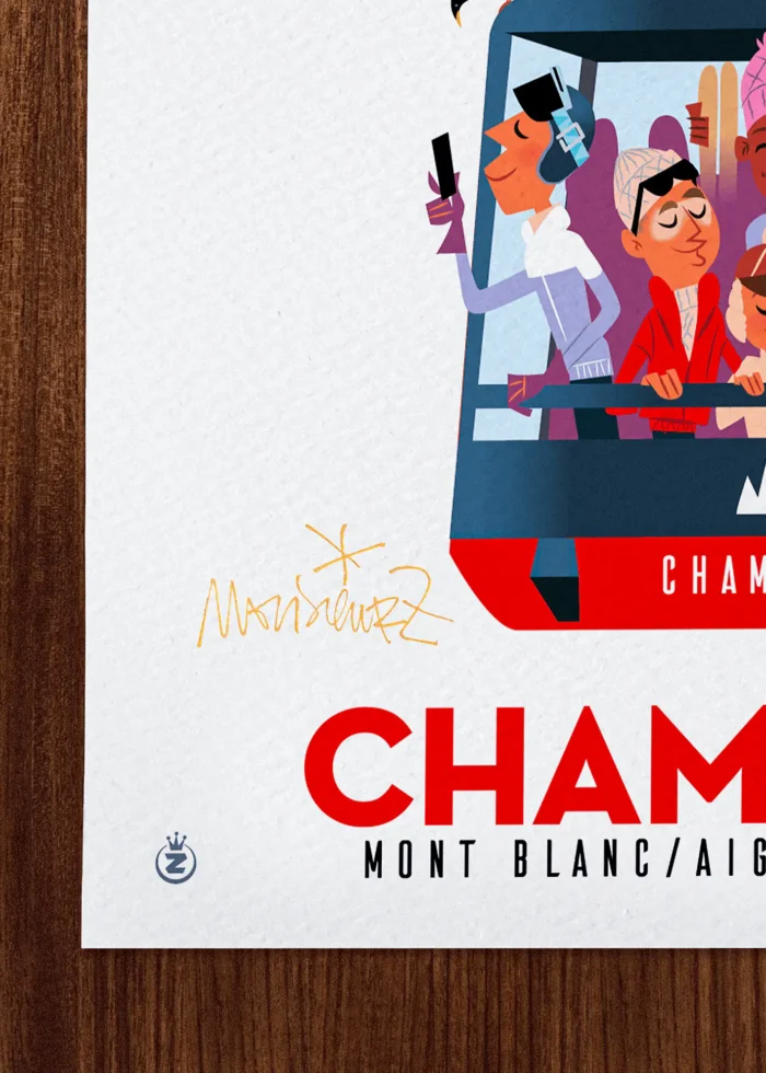 Signature-359 Affiche montagne Signée Monsieur Z, Tirage d'art,