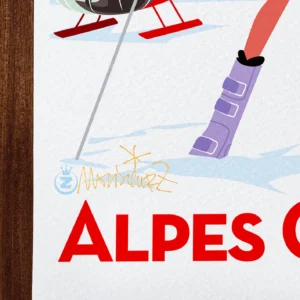 Affiche montagne Signée Monsieur Z, Tirage d'art,