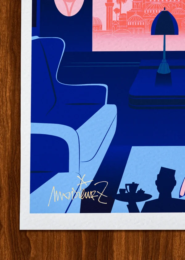 Signature-362 Affiche Train Signée Monsieur Z, Tirage d'art,