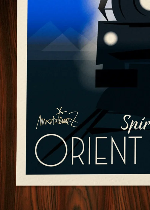 Affiche Train Signée Monsieur Z, Tirage d'art,