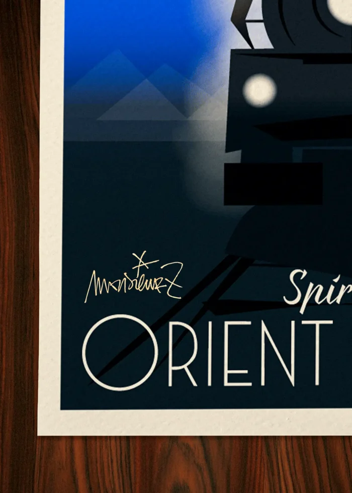 Signature-363 Affiche Train Signée Monsieur Z, Tirage d'art,