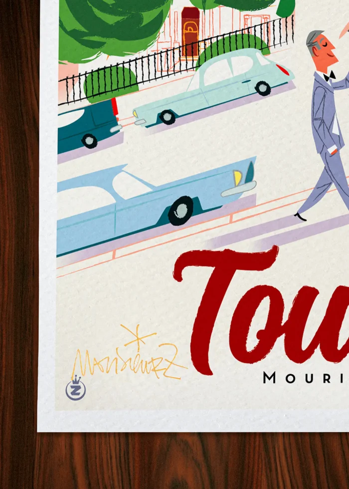 Signature-367 Affiche Toulon Signée Monsieur Z, Tirage d'art,
