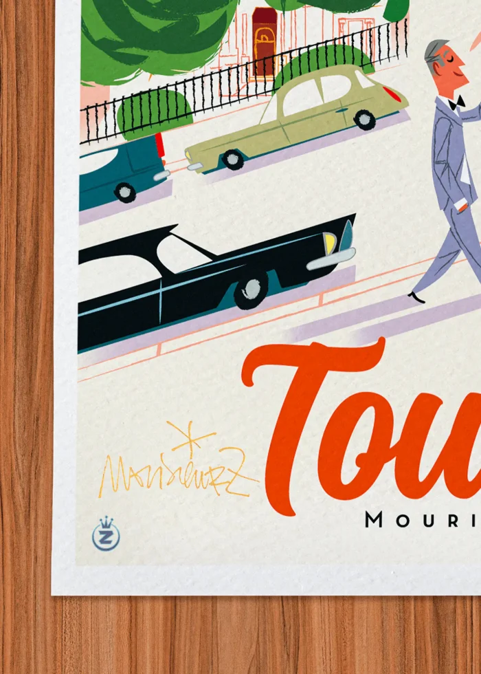 Signature-371 Affiche Toulon Signée Monsieur Z, Tirage d'art,