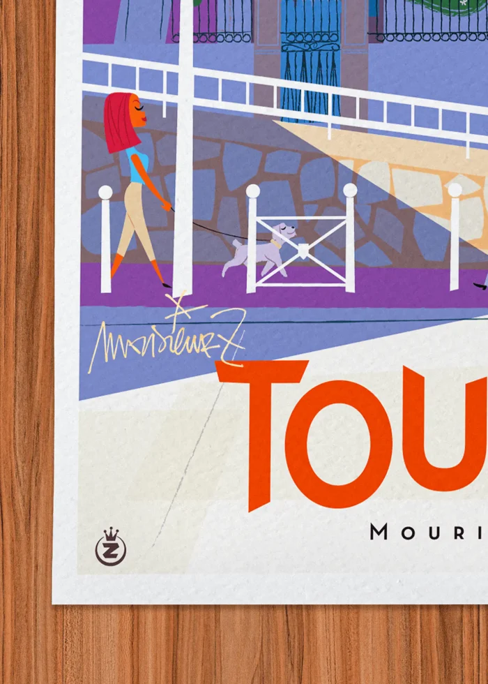 Signature-372 Affiche Toulon Signée Monsieur Z, Tirage d'art,