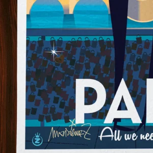 Affiche Paris Signée Monsieur Z, Tirage d'art,