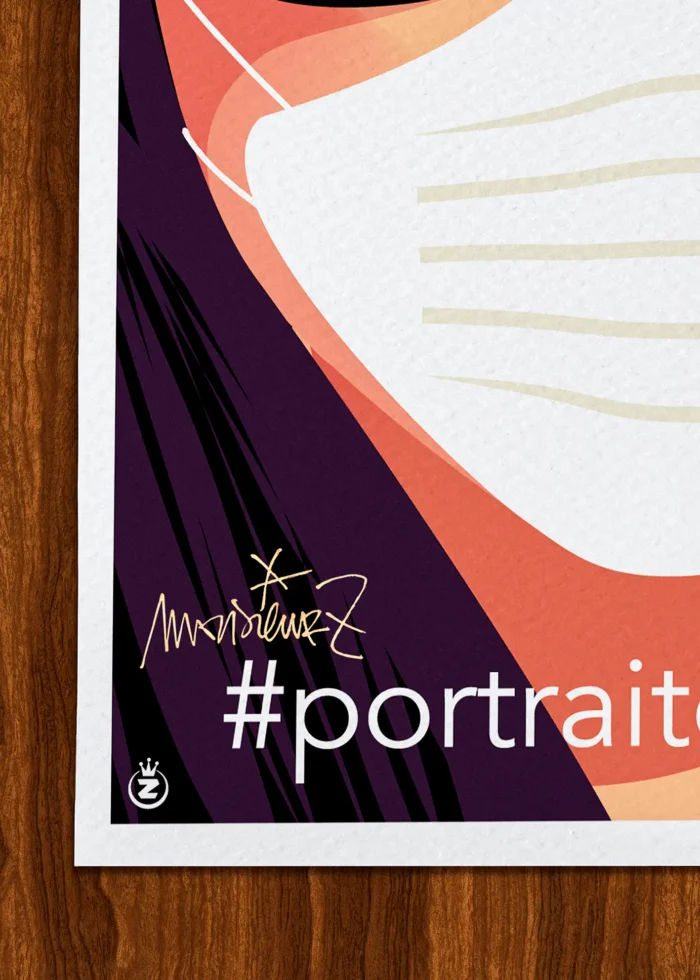 Signature-374 Affiche Covid Signée Monsieur Z, Tirage d'art,