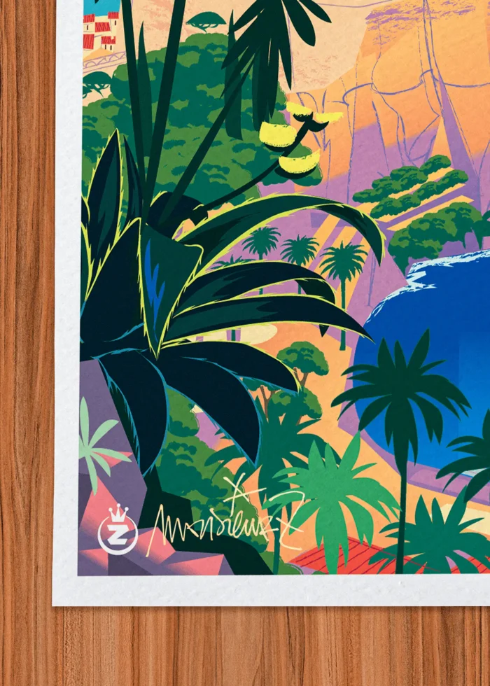 Signature-377 Affiche Monaco Signée Monsieur Z, Tirage d'art,