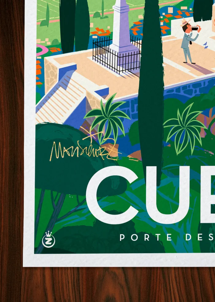 Signature-379 Affiche CUers Signée Monsieur Z, Tirage d'art,