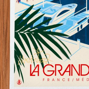 Affiche La grande motte Signée Monsieur Z, Tirage d'art,