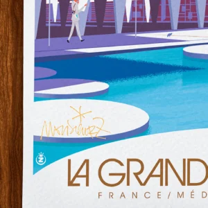Affiche La grande motte Signée Monsieur Z, Tirage d'art,