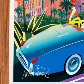 Affiche Monaco Signée Monsieur Z, Tirage d'art,