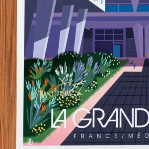 Affiche La grande motte Signée Monsieur Z, Tirage d'art,