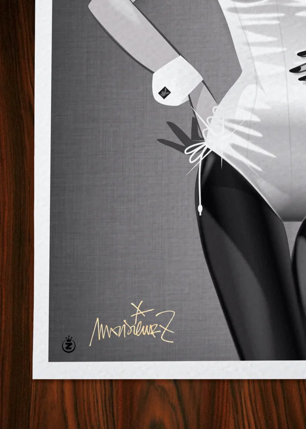 Signature-397 Affiche Play Boy Signée Monsieur Z, Tirage d'art,