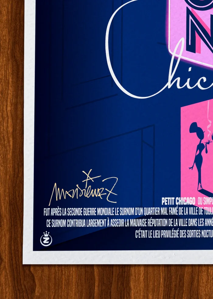 Signature-407 Affiche toulon Signée Monsieur Z, Tirage d'art,