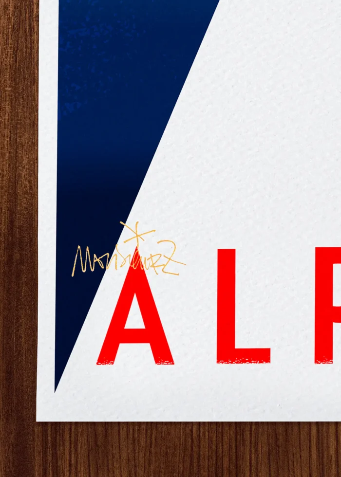 Signature-410 Affiche montagne Signée Monsieur Z, Tirage d'art,