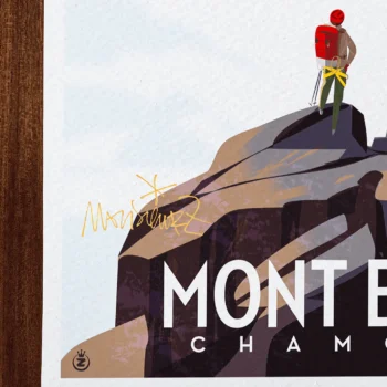 Affiche montagne Signée Monsieur Z, Tirage d'art,