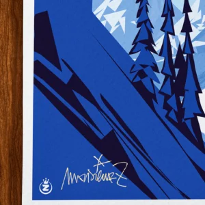 Affiche montagne Signée Monsieur Z, Tirage d'art,