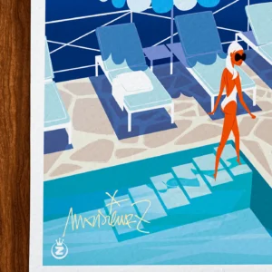 Affiche hotel Signée Monsieur Z, Tirage d'art,