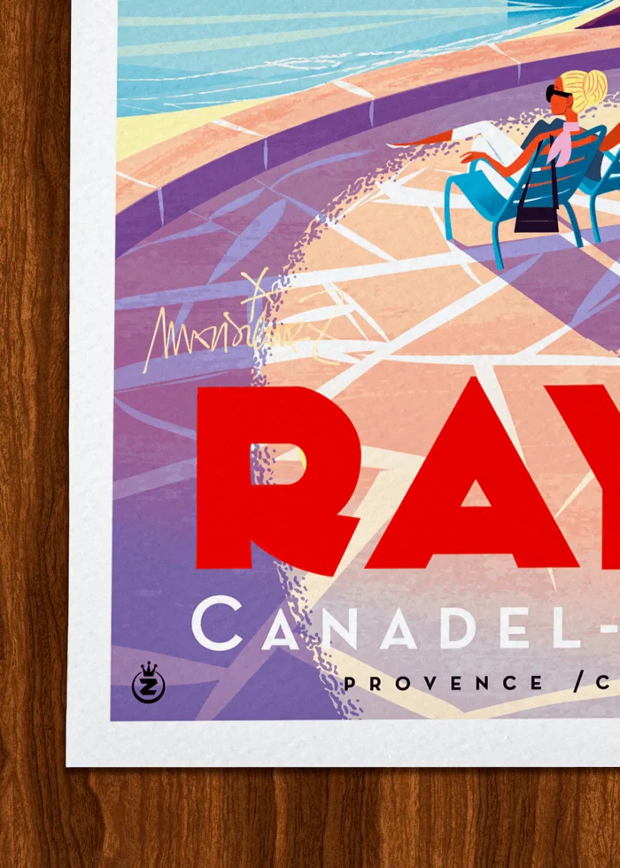 Signature-419 Affiche Rayol Signée Monsieur Z, Tirage d'art,