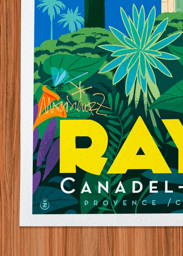 Signature-421 Affiche Rayol Signée Monsieur Z, Tirage d'art,