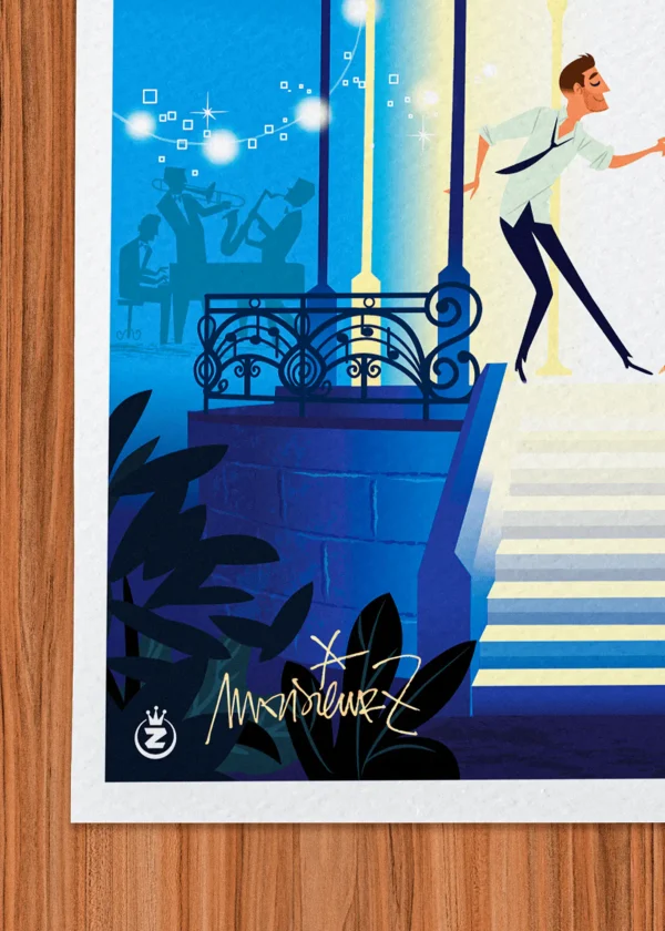 Signature-429 Affiche Vichy Signée Monsieur Z, Tirage d'art,