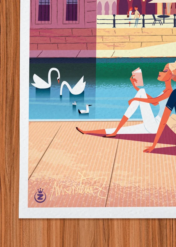 Signature-430 Affiche strasbourg Signée Monsieur Z, Tirage d'art,