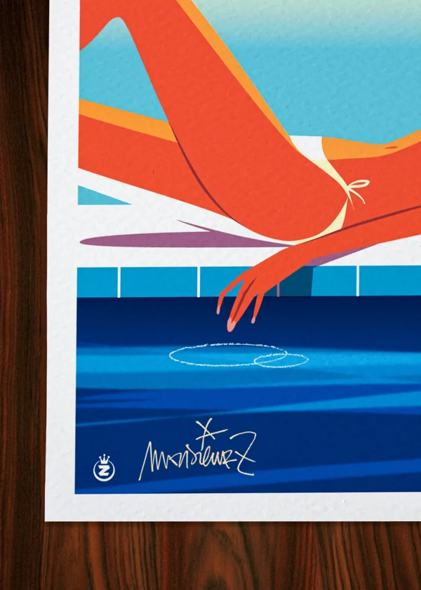 Signature-432 Affiche mode Signée Monsieur Z, Tirage d'art,