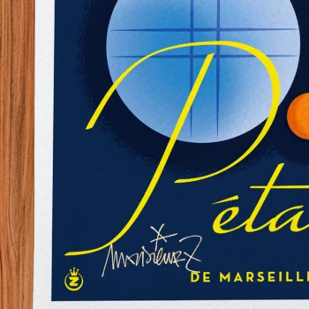 Affiche pétanque Signée Monsieur Z, Tirage d'art,