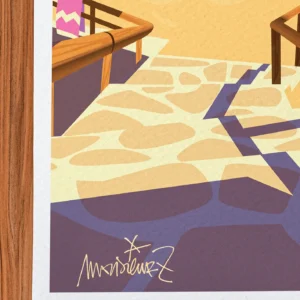 Affiche plage Signée Monsieur Z, Tirage d'art,