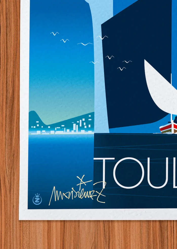 Signature-445 Affiche toulon Signée Monsieur Z, Tirage d'art,
