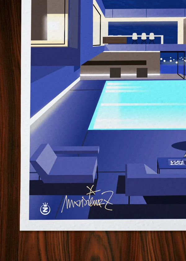 Signature-451 Affiche architecture Signée Monsieur Z, Tirage d'art,