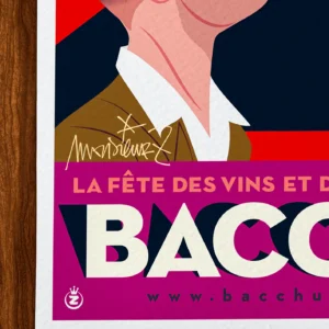 Affiche Bacchus Signée Monsieur Z, Tirage d'art,