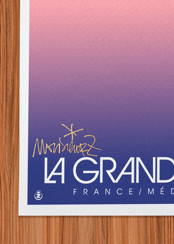 Signature-459 Affiche La grande motte Signée Monsieur Z, Tirage d'art,