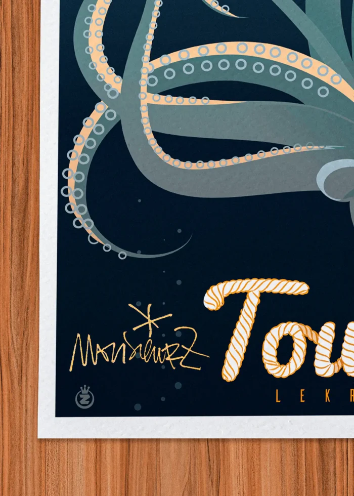 Signature-464 Affiche Toulon Signée Monsieur Z, Tirage d'art,