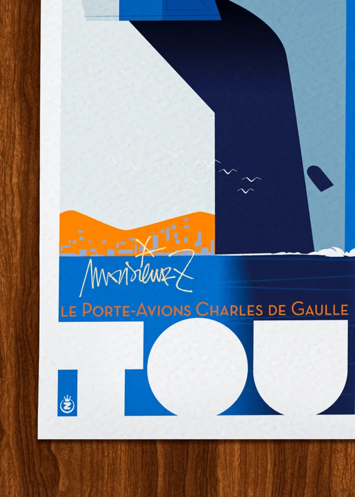 Signature-467 Affiche Toulon Signée Monsieur Z, Tirage d'art,