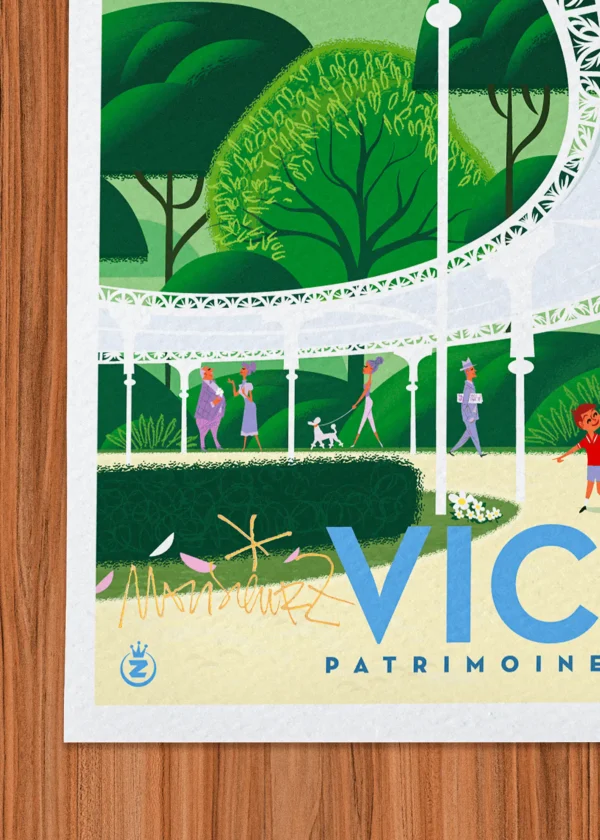 Signature-469 Affiche vichy Signée Monsieur Z, Tirage d'art,