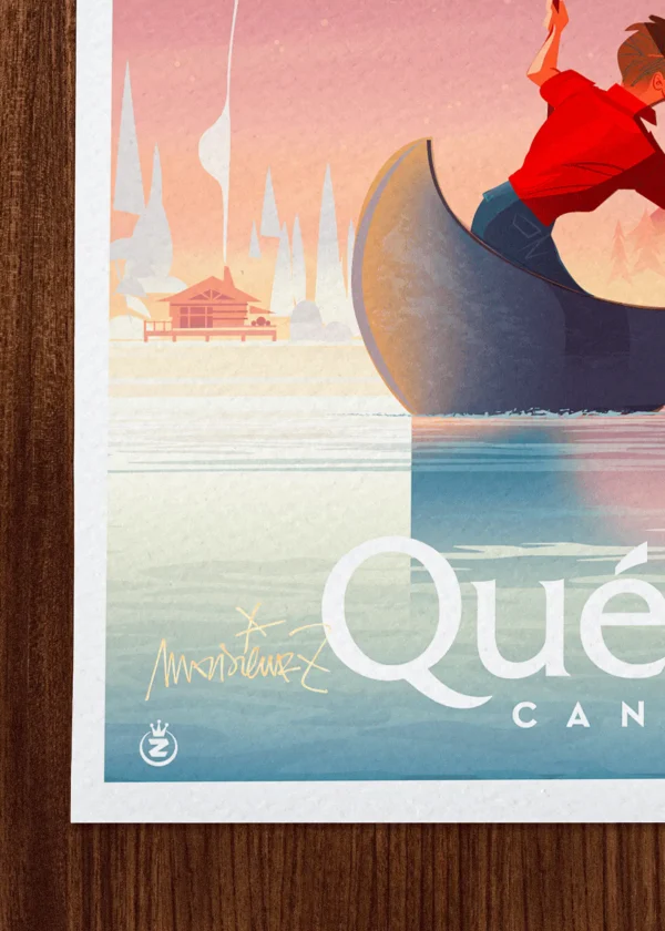 Signature-471 Affiche Québec Signée Monsieur Z, Tirage d'art,