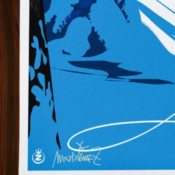 Affiche alpes Signée Monsieur Z, Tirage d'art,