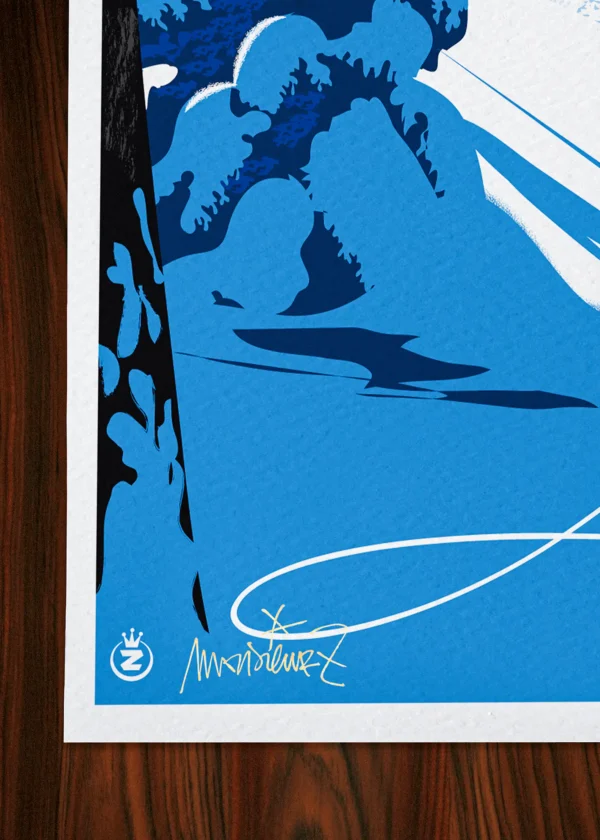Signature-473 Affiche alpes Signée Monsieur Z, Tirage d'art,