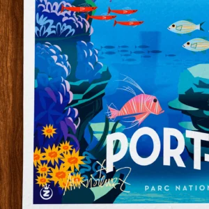 Affiche port-cors Signée Monsieur Z, Tirage d'art,
