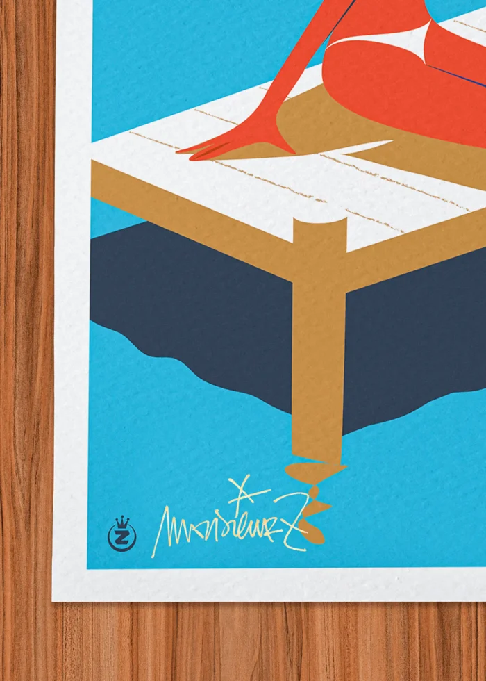 Signature-478 Affiche mode Signée Monsieur Z, Tirage d'art,