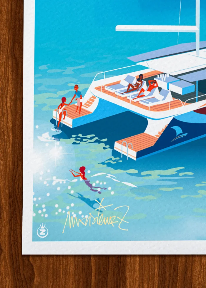 Signature-480 Affiche cata Signée Monsieur Z, Tirage d'art,