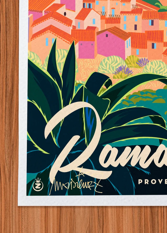 Signature-483 Affiche ramatuelle Signée Monsieur Z, Tirage d'art,