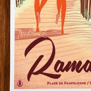 Affiche ramatuelle Signée Monsieur Z, Tirage d'art,