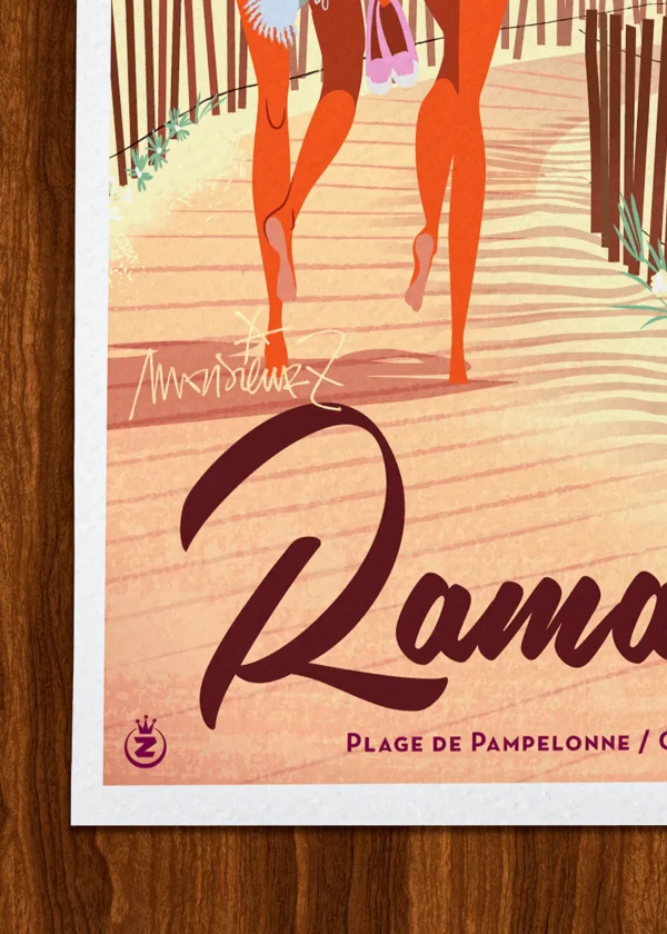 Signature-484 Affiche ramatuelle Signée Monsieur Z, Tirage d'art,