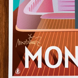 Affiche Monaco Signée Monsieur Z, Tirage d'art,